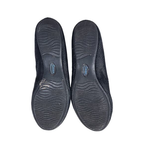 Softwalk Women's Ballet Style Flats Snake-Like Embossed Upper Shoes Black Size 8 - Picture 8 of 8